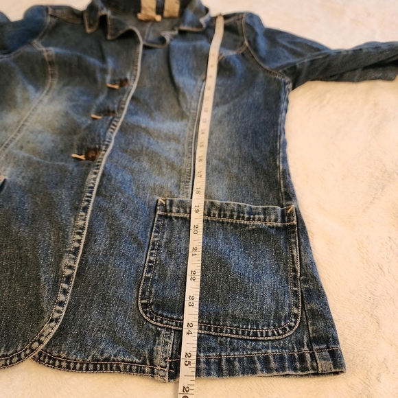 Vintage Women's St John's Bay Denim Blazer Jean Jacket Size Medium - Picture 14 of 16